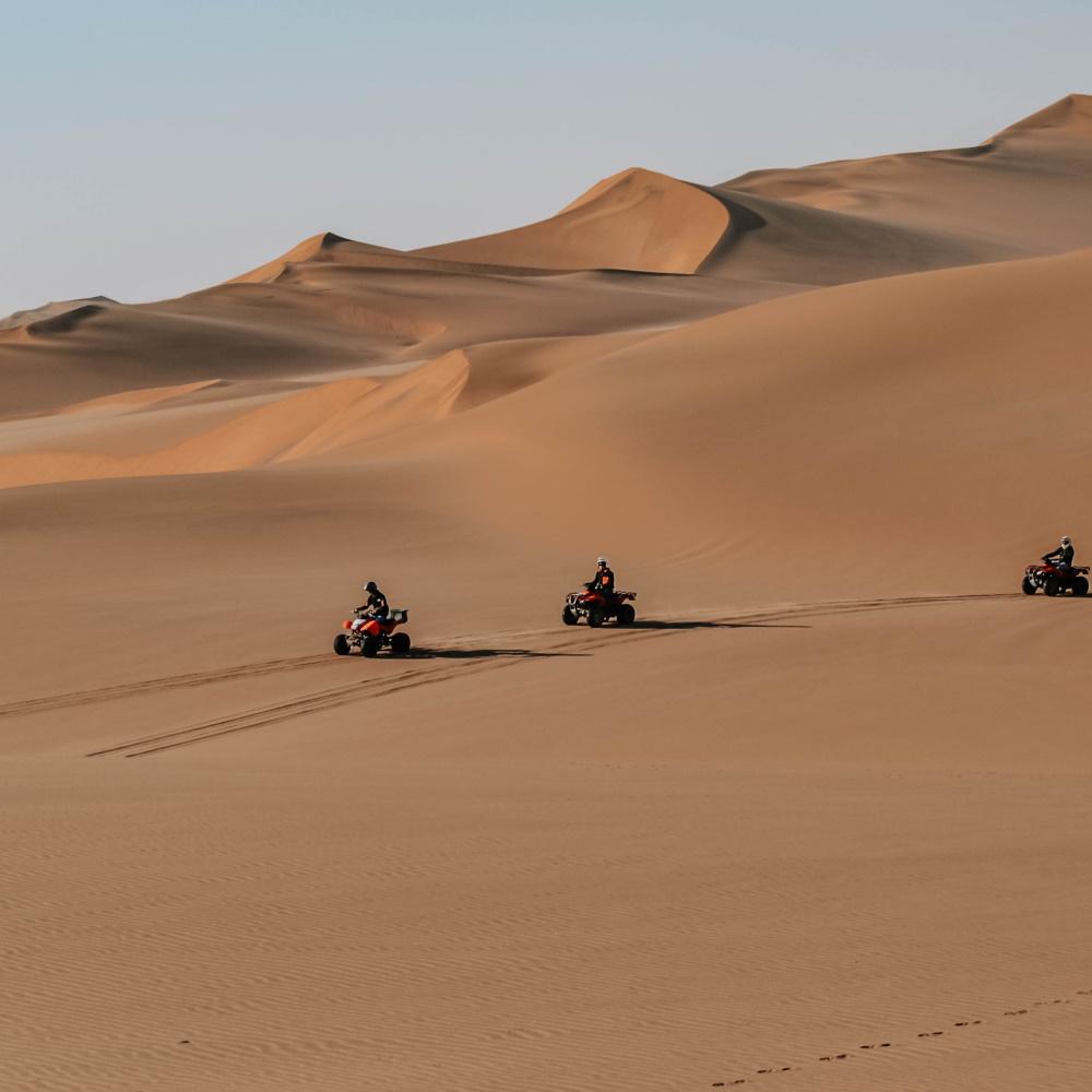 Biking in the dunes near Swakopmund