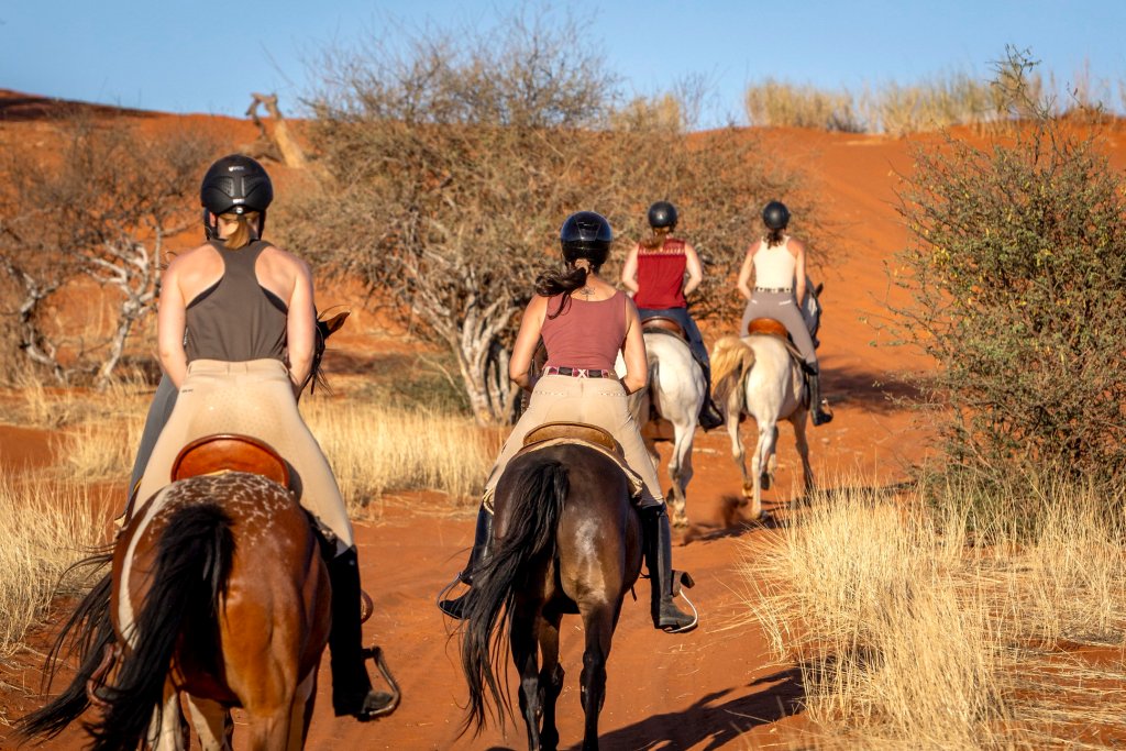 Horse riding in the Kalahari